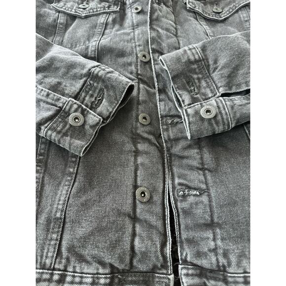 Zara Black denim jacket sherpa lined size small - Picture 11 of 14